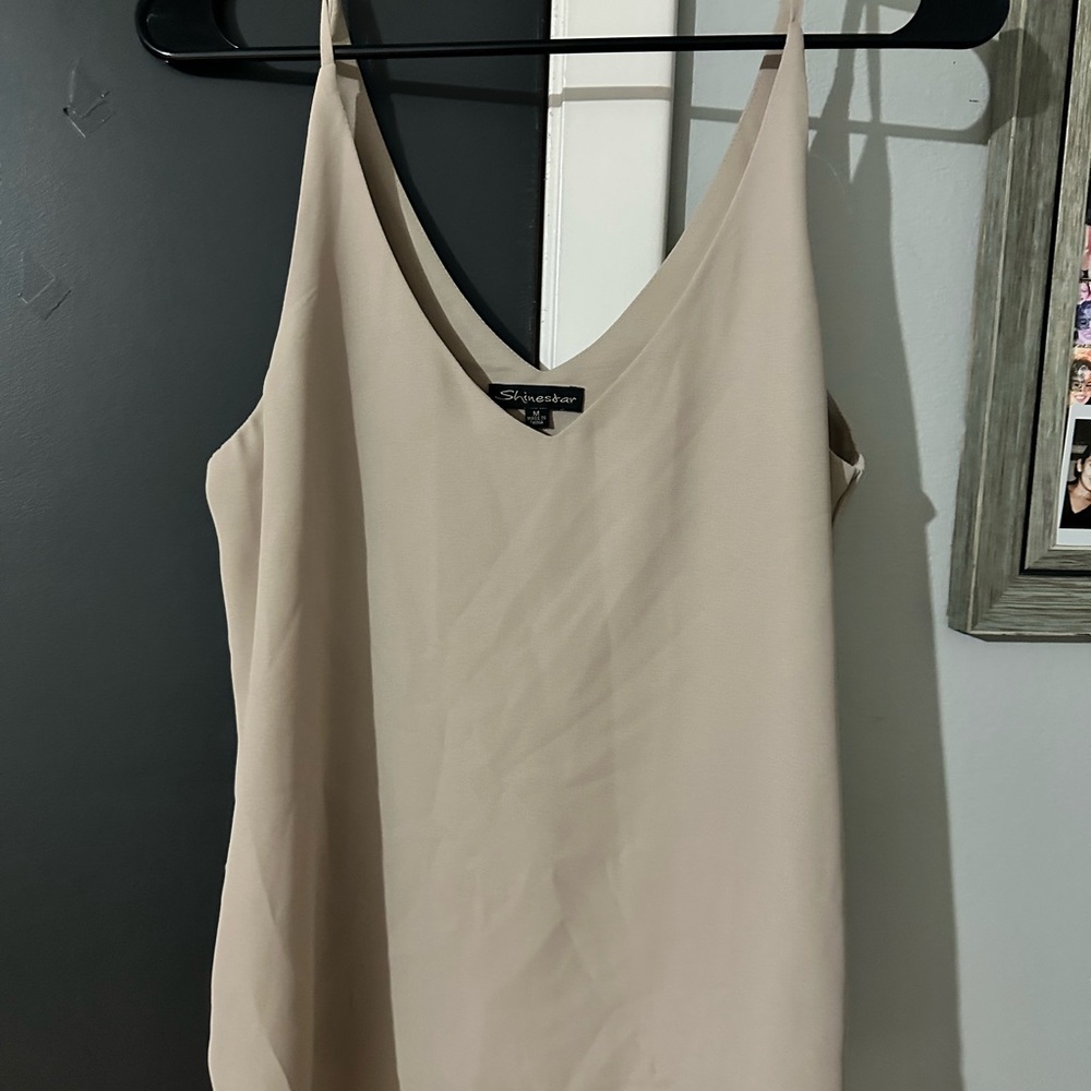 Shinestar Cream Camisole Top